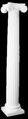 Greek Angular Ionic Fluted Architectural Column