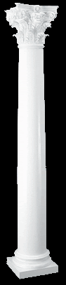 Roman Corinthian Fluted Architectural Column