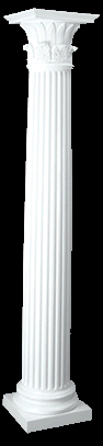 Roman Corinthian Fluted Architectural Column